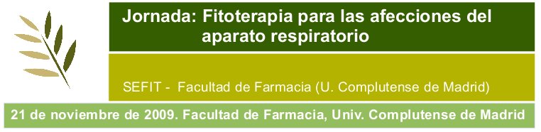 Jornada: Fitoterapia en el tratamiento de las afecciones respiratorias