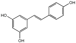 Estructura química de trans-resveratrol